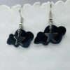 Boucles d'oreilles argentées, nuages noirs et étoiles. – Image 2
