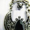 Collier sautoir vintage argenté acier inoxydable et noir. – Image 3