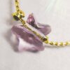 Bracelet doré acier inoxydable réglable étoile violette en cristal autrichien. – Image 2