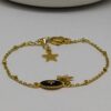 Laia : Bracelet doré avec un médaillon noir et une étoile – Image 9