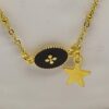 Laia : Bracelet doré avec un médaillon noir et une étoile – Image 6