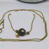 Luna: Collier sautoir doré et pierre naturelle verte – Image 8