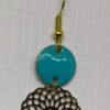 Martina : Boucles d'oreilles dorées et turquoises – Image 4