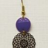 Paola : Boucles d'oreilles dorées et violettes – Image 6