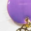 Paola : Boucles d'oreilles dorées et violettes – Image 2