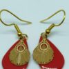 Dalia: Boucles d'oreilles gouttes rouges et plumes