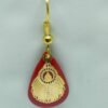 Dalia: Boucles d'oreilles gouttes rouges et plumes – Image 5