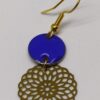 Elia: Boucles d'oreilles bleu royal et filigrane doré – Image 4