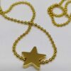 Alma: Collier sautoir doré chaîne boule et étoile – Image 2